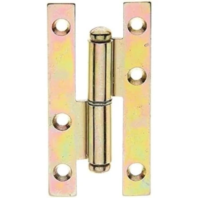 Imagen de Alberts 849719 Bisagra universal a la izquierda o derecha Galvanizada en amarillo 94 x 45 mm Juego de 10