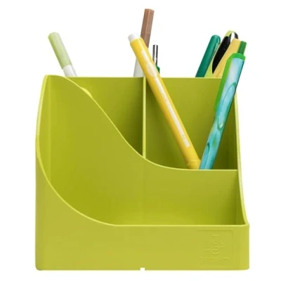 Imagen de EXACOMPTA Ref. 695909D Pen Wave Pop N&#039;Co Lote de 4 botes para lápices (5 compartimentos, compartimentos altos y 1 compartimento bajo utensilios pequeños, colores surtidos
