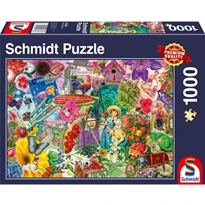 Imagen de Schmidt Spiele 57383 Happy Gardening Puzzle 1000 Piezas, Multicolor, Talla única