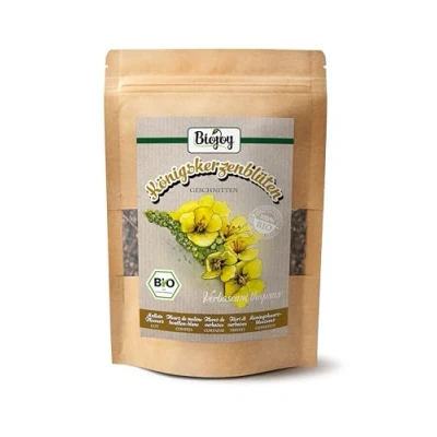 Imagen de Biojoy Flores de Gordolobo BÍO (100 g), secadas y cortadas, ideales para Infusión (Verbascum tapsus)