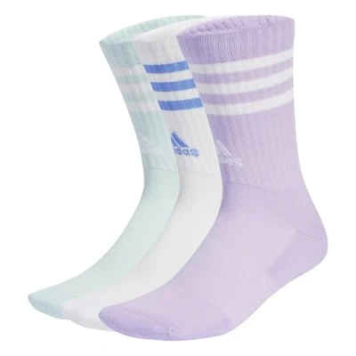 Imagen de adidas Unisex adulto 3 Stripes Cushioned Crew Socks Pairs, Powder Plum/White/Halo Mint, 5 6 Years