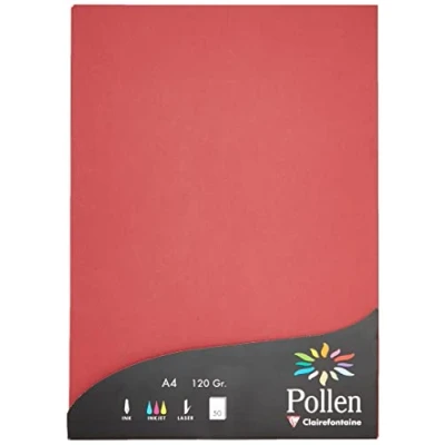 Imagen de Clairefontaine Pollen Papel de calco, 21 x 29,7 cm, color granate
