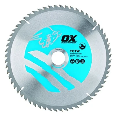 Imagen de OX Hoja de sierra circular para cortar madera 235/30mm, 60 Dientes ATB