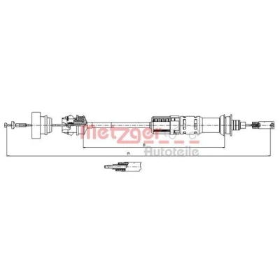 Imagen de METZGER 11.3921 Cable de Embrague con reajuste automático COFLE FIAT: Scudo I Furgón, Familiar, PEUGEOT: Expert 806