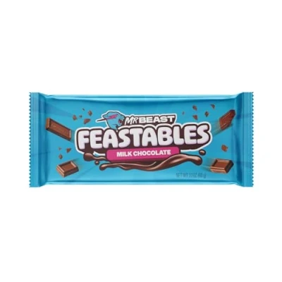 Imagen de Feastables MrBeast chocolate Bars/Barras de (10 x 60 g) El regalo para la verdadera bestia (Milk Chocolate)