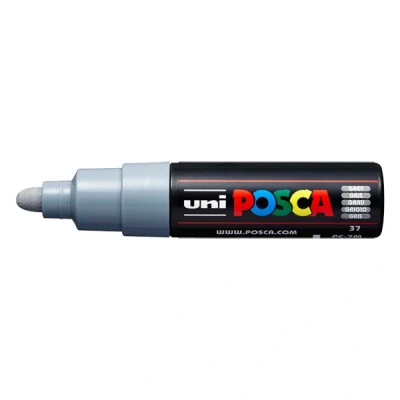 Imagen de Uni Ball 181333 Marker POSCA Rotulador con punta redonda ancha, color gris