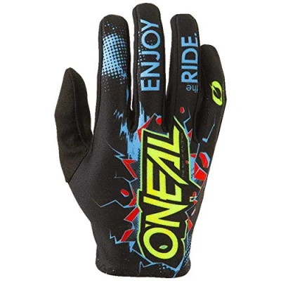 Imagen de O&#039;Neal Guantes de Ciclismo y Motocross Niños MX MTB DH FR Downhill Freeride Materiales duraderos Flexibles, Palma ventilada Guante Juvenil Matrix Villain Negro Talla L