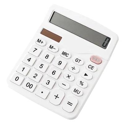 Imagen de tinysiry Calculadora de Oficina precisa alimentada por batería electrónica Escritorio 12 dígitos Pantalla grande, LCD Solar para o