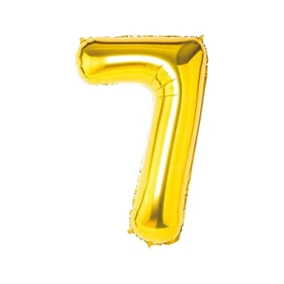 Imagen de Super Mundo Globos de Cumpleaños 7 Dorado,45 CM Globo 7,Globo Numero Cumpleaños,Decoracion Niñas Numeros para Fiestas(Numero 7,Dorado,45 cm)