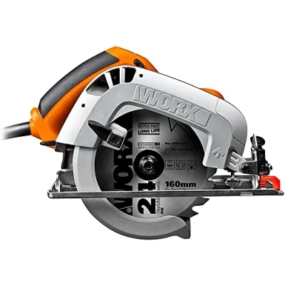 Imagen de Sierra circular 160mm, 1.200W WORX WX425 sistema patentado BEVELTRAC, ajuste bisel 45º, guía láser, de extracción polvo