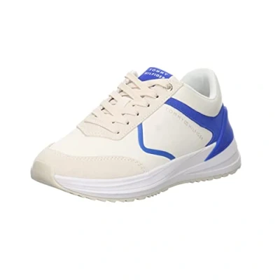 Imagen de Tommy Hilfiger Mujer Sneakers Running Zapatillas Deportivas, Blanco (Ecru), 42 EU
