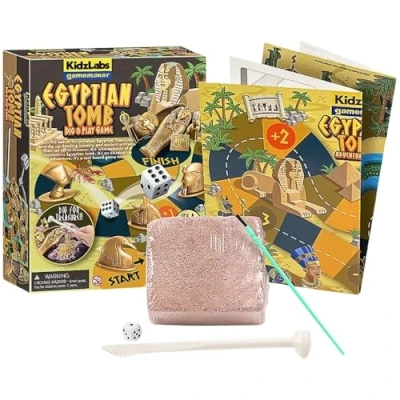 Imagen de 4M 403455 KidzLabs Juego de tumbas egipcias Kit Ciencia y exploración Excavar para Tesoros Niños 5+