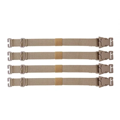 Imagen de 4 unidades Tactical Rush Tier System, 36 cm Portátil Molle Mochila Correas Accesorios para Camping al Aire Libre Senderismo Montañismo, Barro, Talla única