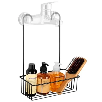 Imagen de BELLE VOUS Cesta Colgante para Ducha Estanteria de Baño Sin Taladro Acero Inoxidable Colgador Estantería Champú y Accesorios Estante Organizador Colgar