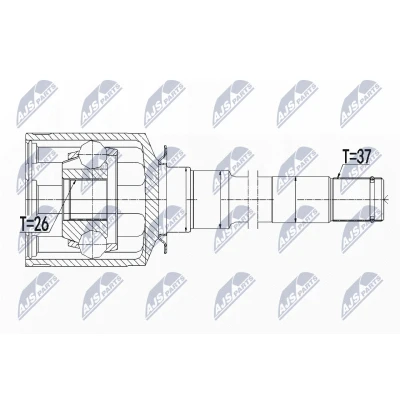 Imagen de Juego de articulación, semi eje NTY NPW ME 058