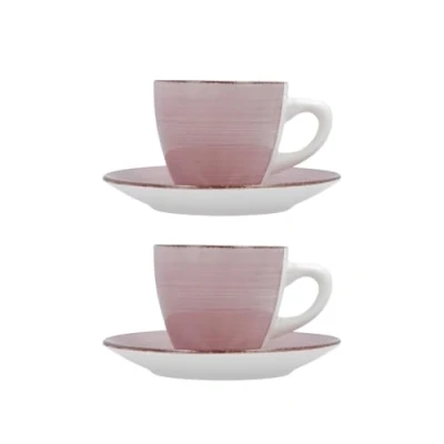 Imagen de Quid Vita Morning Set De 2 Tazas Con Platillo 22cl Rosa