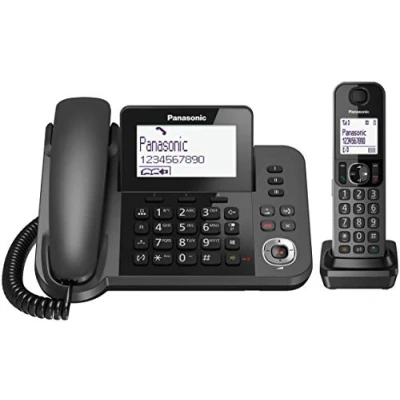Imagen de Panasonic KX TGF320E DECT Identificador de Llamadas Negro Teléfono (Teléfono DECT, Altavoz, 100 entradas, Llamadas, Negro) [versión importada]