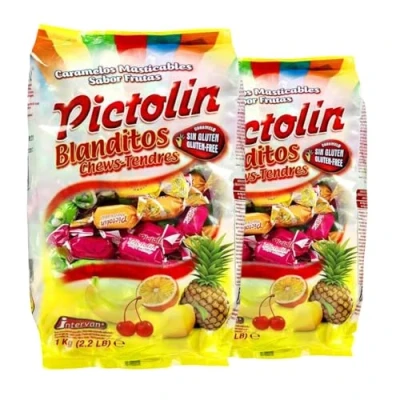 Imagen de Pictolín (2 Pack) Blanditos Caramelos masticables con sabor a frutas Bolsa de 1kg