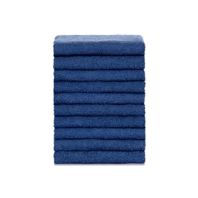 Imagen de Tuiste juego de toallas, 100 % algodón, 8 unidades con 2 toallas baño, 4 mano y invitados, suaves absorbentes; color gris antracita (10 azul)