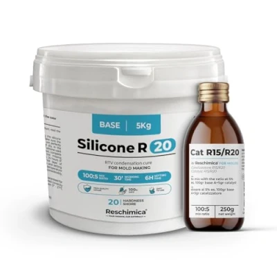 Imagen de R 20 Goma de Silicona líquida Dos componentes Shore, Resistentes y duraderos, Compatible con Resina, Cera, Yeso Otros Materiales (1 kg)