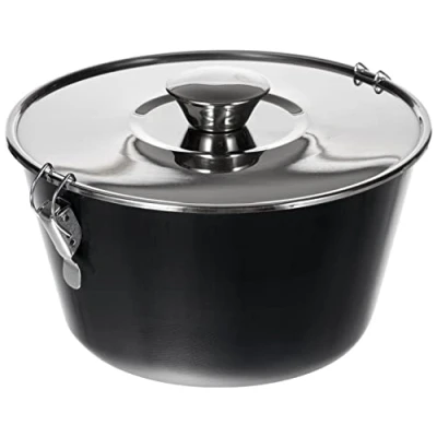 Imagen de Ibili FLANERO con Tapa Y Cierre BLU 18 CMS, Stainless Steel, Negro/Azul/Transparente, 2 L