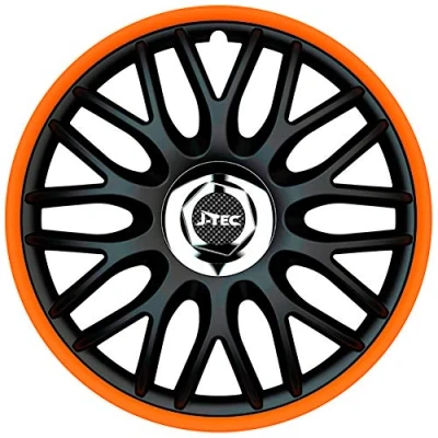 Imagen de J TEC Orden R J13519 Tapacubos 13in negro, cromo, naranja