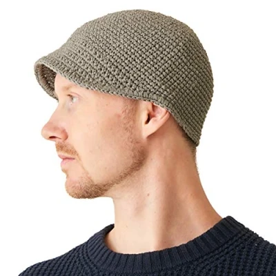 Imagen de CHARM Hombres Pescador Kufi Gorros 100% Algodón Cráneo Gorra Croché Quimio Casquillo Gris