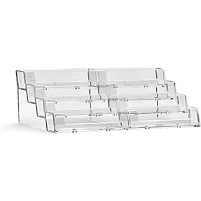 Imagen de taymar tarjetero, soporte para tarjetas de visita, 2x4 pisos, transparente