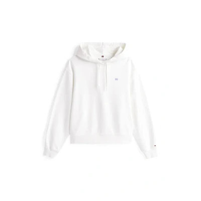 Imagen de Tommy Hilfiger Contrast FLAG Hoodie Sudadera, Mujer, Talla: Medium, Ecru