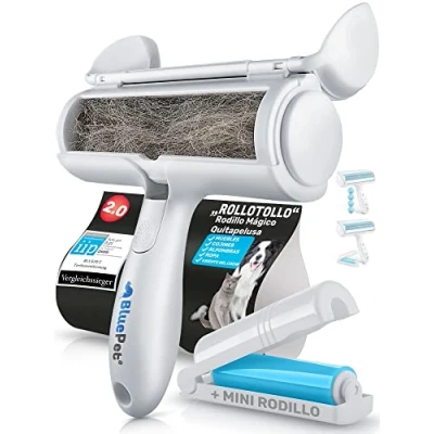 Imagen de BluePet® Rodillo quitapelusas Quita pelos Mascota Lavable y Reutilizable quitapelos Mascotas Cepillo Gatos quitapelo