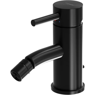 Imagen de hansgrohe Rebris S Mezclador monomando de bidé con vaciador automático, negro mate, 72210670