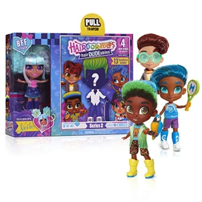 Imagen de Just Play JP Hairdorables JPL23775 Flair HairDudeAbles BFF Pack Surtido, Serie 2, Multicolor