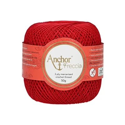 Imagen de Anchor Hilo de Ganchillo, Algodón, 00047 Rojo, 285