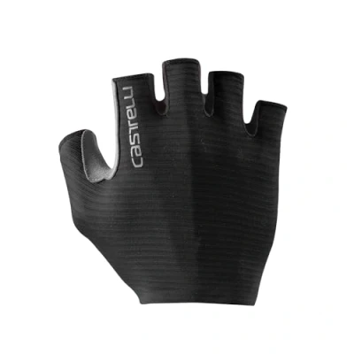 Imagen de Castelli Guante Espresso para Hombre, Guantes de Ciclismo Dedo Corto con Acolchado y protección UPF Carretera Grava, Negro Claro, Mediano