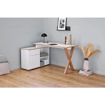 Imagen de Jahnke X Club C 40 ROBA Escritorio, ingeniería Material de Madera Hierro, Montana, imitación Roble/Blanco, Talla única