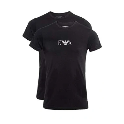 Imagen de Emporio Armani 2 PACK Camiseta estampada, Hombre, Talla: Small, Black
