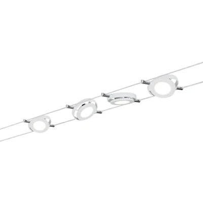 Imagen de Paulmann 50107 Sistema de cuerda LED RoundMac set básico Smart Home Bluetooth ampliable Luz diurna blanca 4x4W Blanco mate Regulable Tunmable