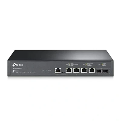 Imagen de TP Link TL SX3206HPP Conmutador PoE administrado 10G L2+ de 6 Puertos 4 PoE++ @200W, 2 Ranuras SFP+ Recuperación Omada SDN Integrado IPv6 y enrutamiento estático 5 años