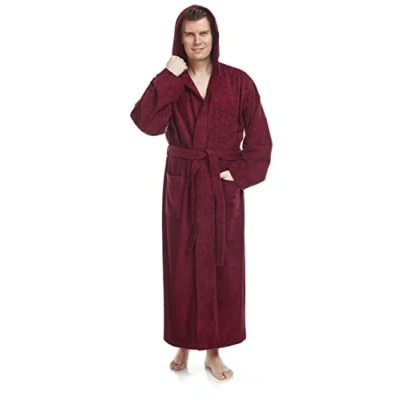 Imagen de Arus Pacific Albornoz con capucha para hombre, tamaño hombre: XXL, unisex: XXL 3XL, Burdeos