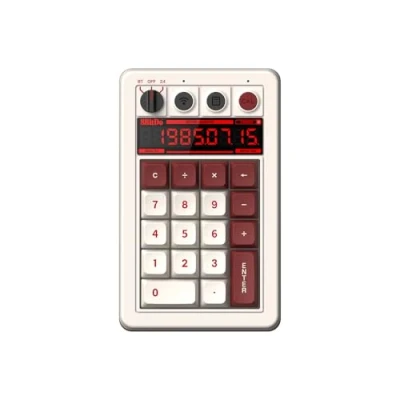 Imagen de 8BitDo Retro 18 Mechanical Numpad, Supports Calculator Mode, Bluetooth/2.4G/Wired Numpad for Windows and Android Fami Edition