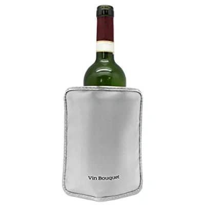 Imagen de Vin Bouquet Funda Enfriadora Autojustable, Color Plata, 18.5 x 16 2 cm