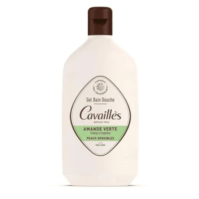 Imagen de Cavaillès Gel de baño ducha Surgras Almendra Verde 400 ml Piel sensible, protege y nutre sin jabón, parabenos Cara cuerpo Uso diario