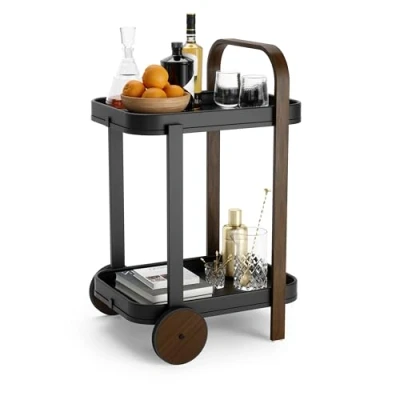 Imagen de Umbra Bellwood Carrito de bar y servicio, Negro/Nogal