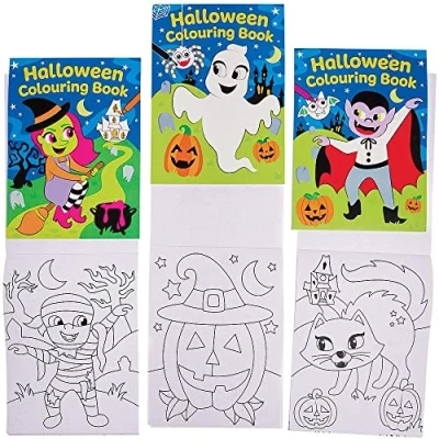 Imagen de Baker Ross FX215 Mini Libros para Colorear de Halloween Set 12, Manualidades Niños