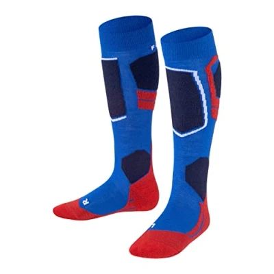 Imagen de FALKE SK4 Advanced K KH lana hilo funcional calida fino 1 par, Calcetines de esquí Unisex niños, Azul (Olympic 6940), 31 34