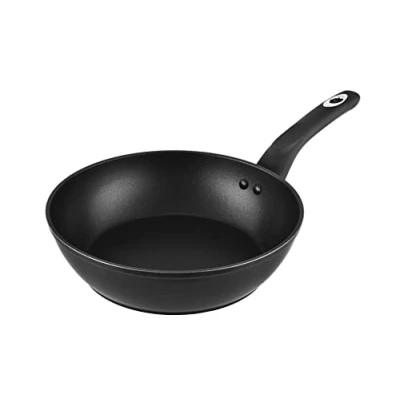 Imagen de Venga! Sartén de 24 cm, cubierta antiadherente, apto para lavavajillas, fondo turbo inducción, mango ergonómico suave tacto, negro/plata, VG PAN 3001