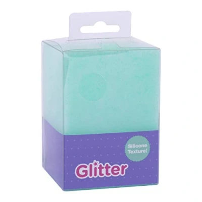 Imagen de APLI 18756 Cubilete de silicona portalápices VERDE Glitter Collection. Medida 70 x 95 mm
