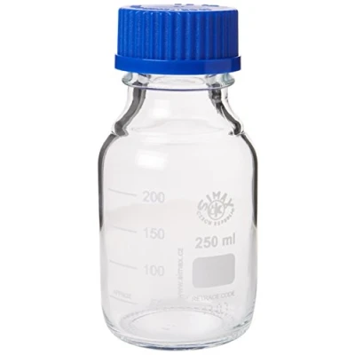 Imagen de SIMAX Frasco de reactivo laboratorio vidrio borosilicato, 250 ml, equivalente a Duran, Pyrex