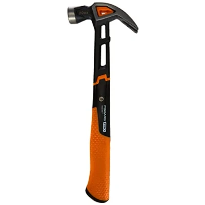 Imagen de Fiskars Martillo universal IsoCore L con garra curvada, Longitud: 34 cm, Peso: 779 g, Negro/Naranja, 1027203