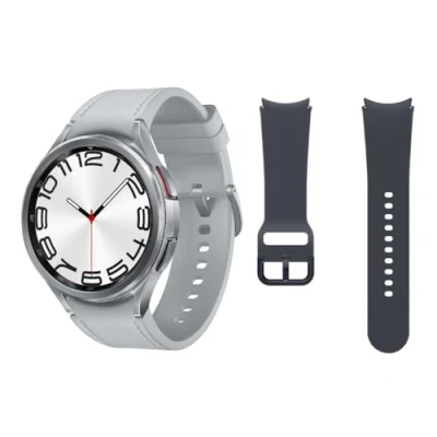Imagen de Samsung Galaxy Watch6 Classic 4G LTE, 47 mm + Correa de recambio Smartwatch, Control Salud, Seguimiento Deportivo, Batería Carga Rápida, Plateado (Versión Española)